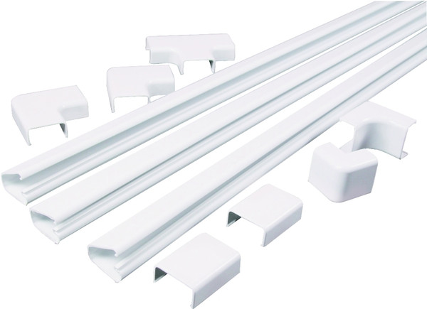 Wiremold C210 Cord Channel Kit, PVC, White [SKU: ORG6699920]