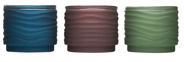 TIKI 1417043 Lavish Woodland Frosted Votive Candle, Army Green/Burgundy/Navy Blue, Citronella, 50 hr Burn Time, 9 oz [SKU: ORG8281529]