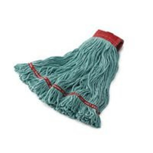 Rubbermaid Swinger Loop FGC11306 GR00 Wet Mop Head, 1 in Headband, Cotton/Synthetic, Green [SKU: ORG1973171]