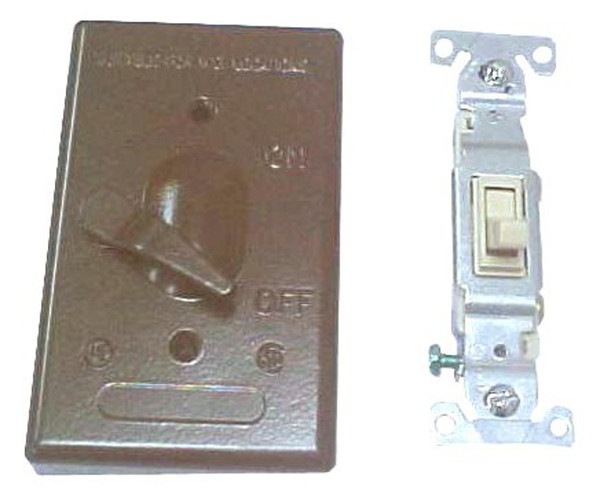 BWF 613AB-1 Toggle Switch Cover, 4-9/16 in L, 2-13/16 in W, Metal, Bronze, Powder-Coated [SKU: ORG1718568]
