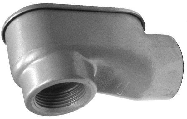 BWF 501V Service Entrance Elbow, 3/4 in Hub, Threaded, Aluminum, Gray, Powder-Coated [SKU: ORG1718360]