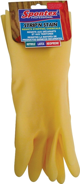 SPONTEX 19443 Stripper Protective Gloves, L, 13 in L, Gauntlet Cuff, Rubber [SKU: ORG6570725]