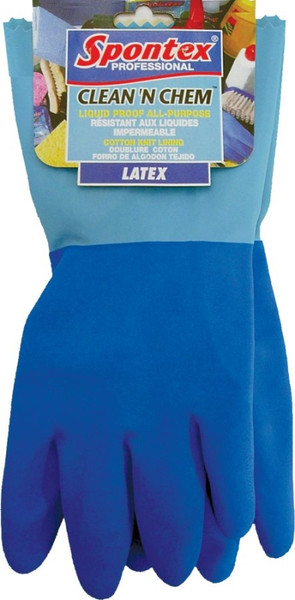 SPONTEX 74043 Heavy-Duty Protective Gloves, XL, Latex, Blue [SKU: ORG1817717]