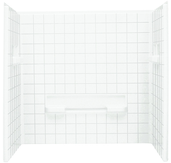 Sterling Advantage Series 62044100-0 Shower Wall Set, 60 in L, 35-1/4 in W, Vikrell, Swirl Gloss, White [SKU: ORG5275938]