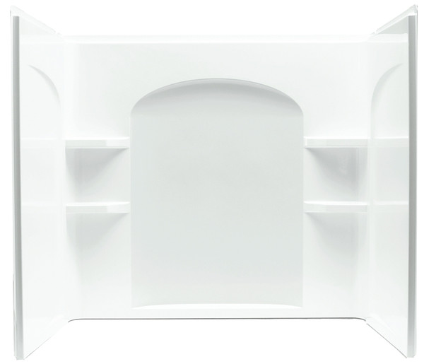 Sterling Ensemble 71224100-0 Bath/Shower Wall Set, 33-1/4 in L, 60 in W, 54 in H, Vikrell, Alcove Installation, White [SKU: ORG9450339]