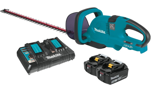 Makita XHU04PT Hedge Trimmer Kit, 5 Ah, 36 V Battery, Lithium-Ion Battery, 25-1/2 in Blade, 6-Speed [SKU: ORG7230220]
