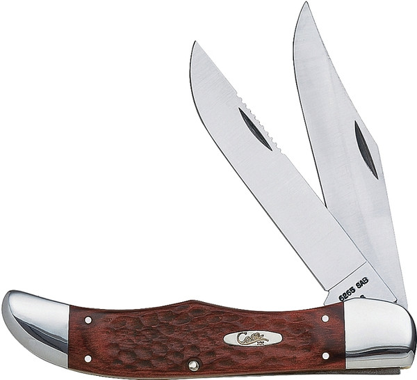 CASE 189 Folding Knife, 4.1 in L Blade, Tru-Sharp Surgical Stainless Steel Blade, 2-Blade, Brown Handle [SKU: ORG8371007]