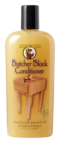 HOWARD BBC012 Butcher Block Conditioner, Light Tan, Gel, 12 oz, Bottle [SKU: ORG5907084]