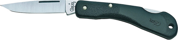 CASE 00253 Folding Pocket Knife, 2-1/4 in L Blade, Tru-Sharp Surgical Stainless Steel Blade, 1-Blade, Black Handle [SKU: ORG6315956]