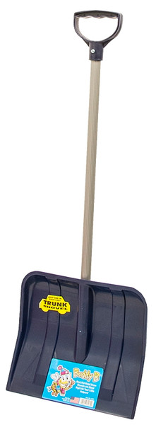 RUGG BUDDY B 227P Kids Shovel, 12 in W Blade, 10 in L Blade, Polyethylene Blade, Steel Handle, 34 in OAL, Blue [SKU: ORG5847397]