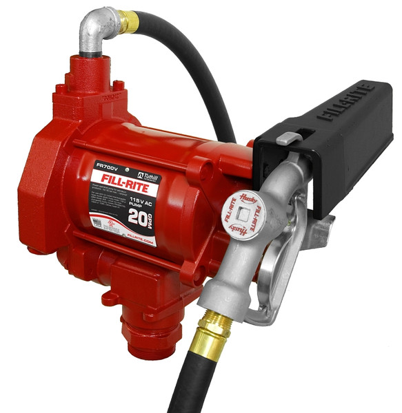 Fill-Rite FR700V Fuel Transfer Pump, Motor: 1/3 hp, 115 VAC, 5.5 A, 1725 rpm, 30 min Duty Cycle, 3/4 in Outlet [SKU: ORG6636815]