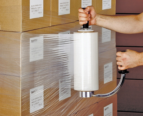 Nifty Wrapper F18SF3 Hand-Held Stretch Film, 1500 ft L, 18 in W, Clear [SKU: ORG4047841]