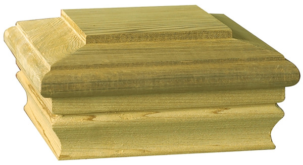 Deckorators 72290 Post Cap, 5-5/8 in L, 5-5/8 in W, Pine Wood [SKU: ORG5724745]