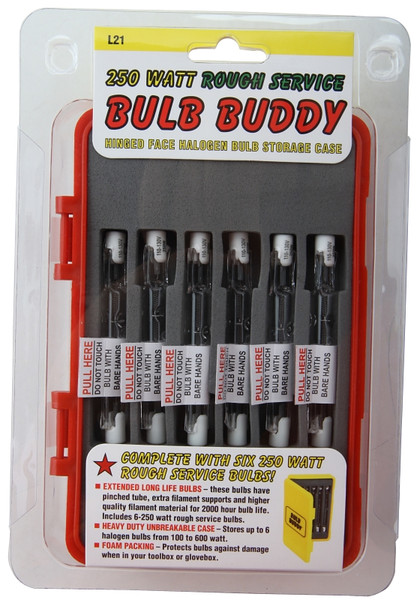 Designers Edge L21 Halogen Light Bulb, 250 W, Recessed Single Contact Lamp Base, T3 Lamp, 4000 hr Average Life [SKU: ORG1110642]