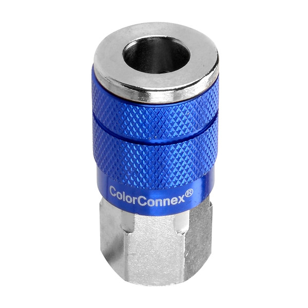 ColorConnex A72410C-X Coupler, 1/4 in, FNPT, Aluminum/Steel, Anodized [SKU: ORG8581696]