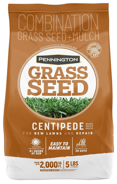 Pennington 100081628 Centipede Grass Seed and Mulch, 5 lb [SKU: ORG5418298]