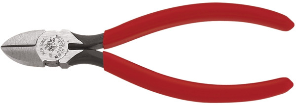 KLEIN TOOLS D252-6 Diagonal Cutting Plier, 6-1/8 in OAL, 1/2 in Cutting Capacity, Red Handle, 0.813 in W Jaw [SKU: ORG5904669]