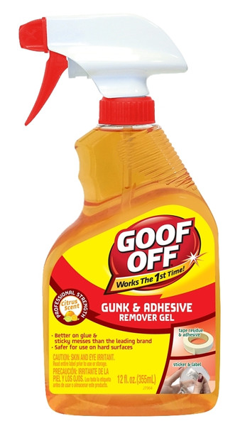 Goof Off FG796 Adhesive Gunk Remover, Gel, Citrus, 16 oz [SKU: ORG8977118]