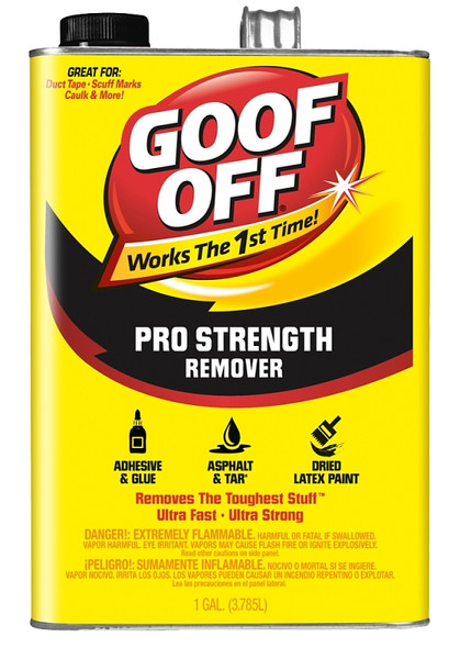 Goof Off FG657 Latex Paint Remover, Liquid, White, 1 gal, Can [SKU: ORG4681888]