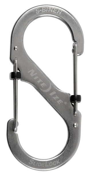 Nite Ize LSB4-11-R3 Key Carabiner, 1.6 in OAL, Stainless Steel, Stainless Steel [SKU: ORG0493593]