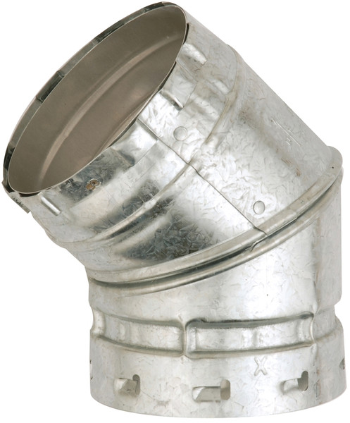 AmeriVent 5E45 Elbow, 5 in Connection, 0.018 Gauge, Aluminum/Steel, Galvanized [SKU: ORG6184527]