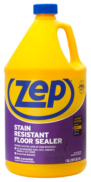 Zep ZUFSLR128 Floor Sealer, Liquid, Characteristic, Milky White, 1 gal Bottle [SKU: ORG0049551]