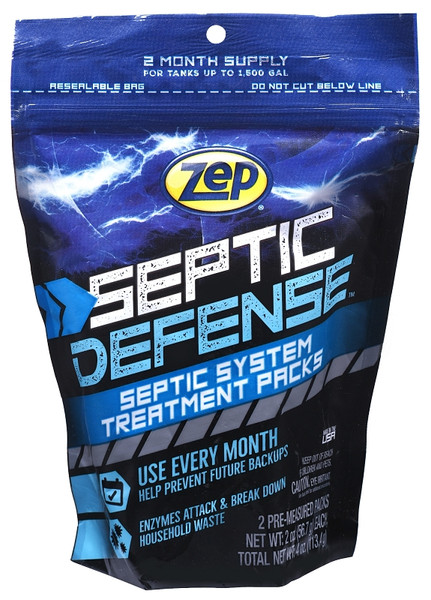 Zep Septi-Pak Series ZSTP2 Septic System Treatment, Solid, Brown, Mild, 4 oz Pouch [SKU: ORG7194285]