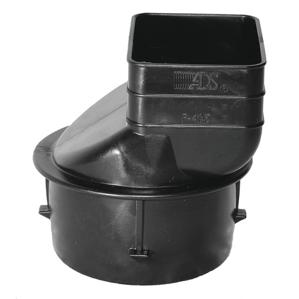 ADS 0364AA Downspout Adapter, 3 x 2-1/4 x 2-1/2 in Connection, Pipe End, Polyethylene [SKU: ORG3655677]