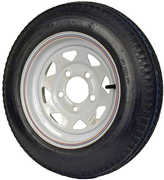 MARTIN Wheel DM412B-5C-I Trailer Tire, 1120 lb Withstand, 4-1/2 in Dia Bolt Circle, Rubber [SKU: ORG7895626]