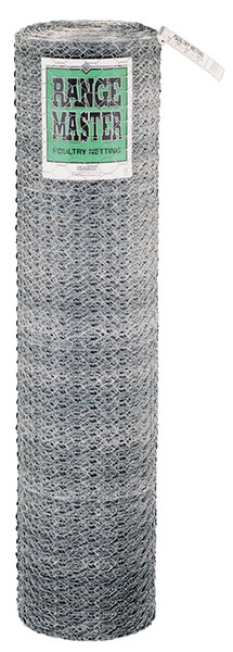 Rangemaster 5939 Poultry Net, 50 ft L, 72 in W, 20 Gauge, Hexagonal Mesh, 1 in Mesh, Steel [SKU: ORG4113080]