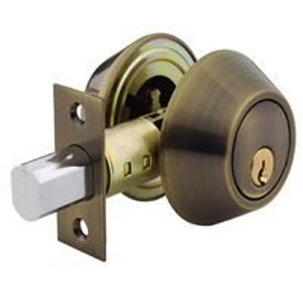 Schlage B62NV609KA4 Entry Deadbolt, 1 Grade, Keyed Alike Key, Metal, Antique Brass, 2-3/8 x 2-3/4 in Backset [SKU: ORG0904532]