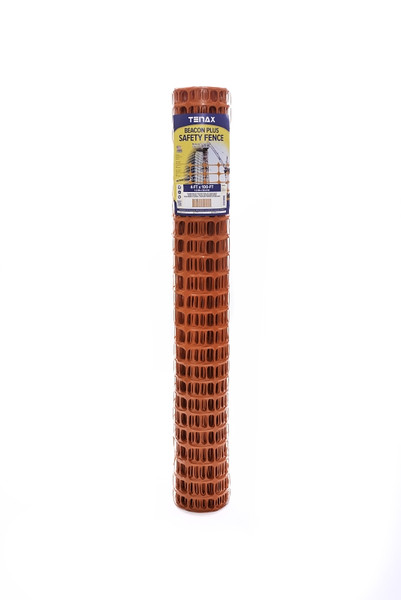 TENAX 89909104 Warning Barrier, 100 ft L, 3-1/2 x 1-1/2 in Mesh, HDPE, Orange [SKU: ORG7223712]