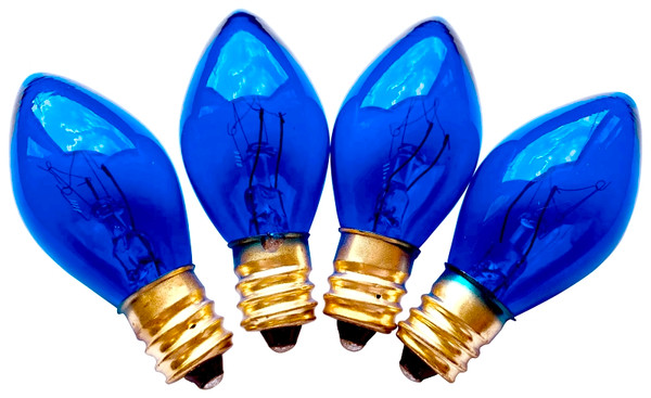 Hometown Holidays 19154 Replacement Bulb, 5 W, Candelabra Lamp Base, Incandescent Lamp, Transparent Blue Light [SKU: ORG8510299]