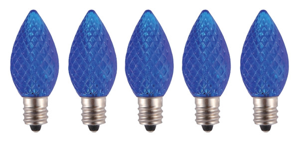 Hometown Holidays 24774 Bulb, Candelabra Lamp Base, LED Lamp, Crystal Blue Light [SKU: ORG7370067]
