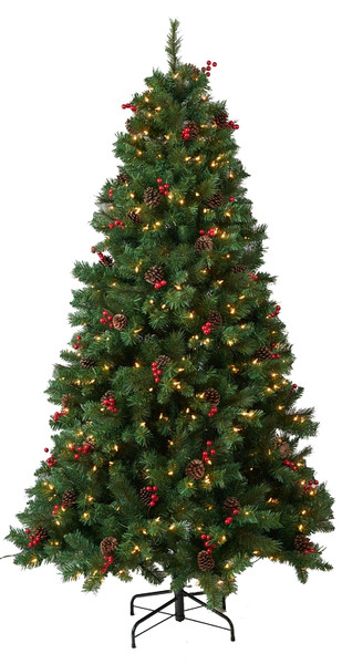 Santas Forest 27766 Prelit Scotch Pine Tree, 6 ft 5 in H [SKU: ORG2361269]