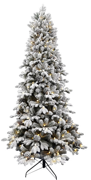 Hometown Holidays 33976 Christmas Tree, 7.5 ft H, Spruce Tree Family, LE 2 Fusible, Mini Light Bulb, Warm White Light [SKU: ORG0027409]