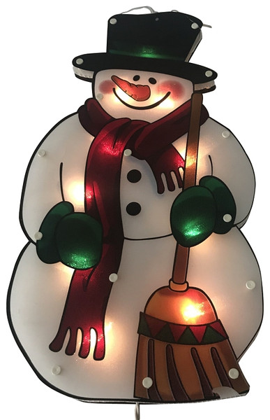 Hometown Holidays 36601 Double-Sided Snowman, 3 A, 125 V, 20-Lamp, Diode Lamp, Clear Light, Black/Green/Red/White [SKU: ORG0769927]