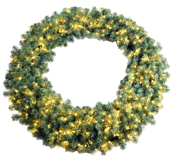 Hometown Holidays 61958 Wreath Sheared Noble, 60 in L, 60 in W, PVC, LED Bulb, Internal Light/Music: Internal Lights [SKU: ORG1274752]