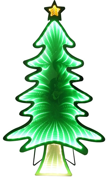 Hometown Holidays 62519 Sign Tree Mirror Light Decor, 20 in L, 1 in W, PVC, Internal Light/Music: Internal Lights [SKU: ORG4165692]
