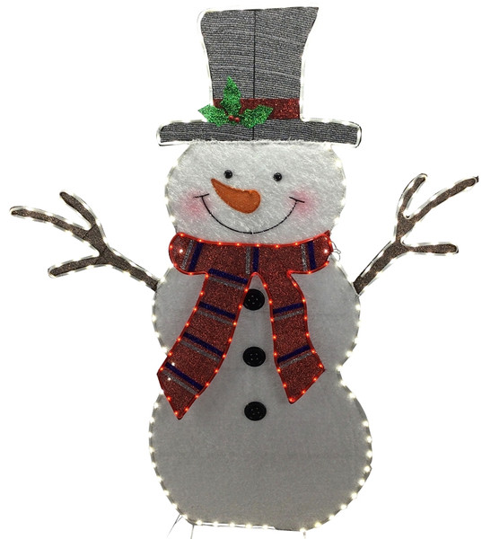 Hometown Holidays 72701 Prelit 3D Snowman, Velvet, 65 in H [SKU: ORG3277829]