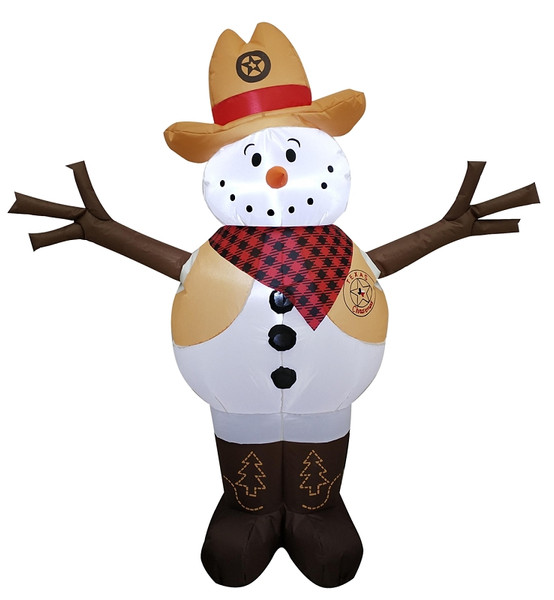 Hometown Holidays 90702 Inflatable Cowboy, 4 ft [SKU: ORG3645546]