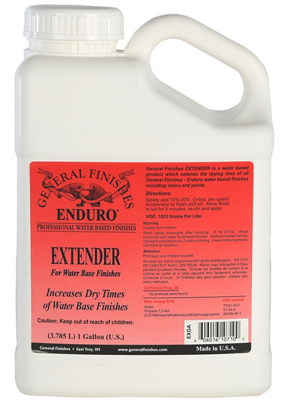 GENERAL FINISHES EXGA Extender Additive, Clear, Liquid, 1 gal, Can [SKU: ORG5335575]