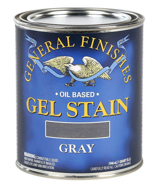 GENERAL FINISHES GRQ Gel Stain, Gray, Liquid, 1 qt, Can [SKU: ORG5335815]