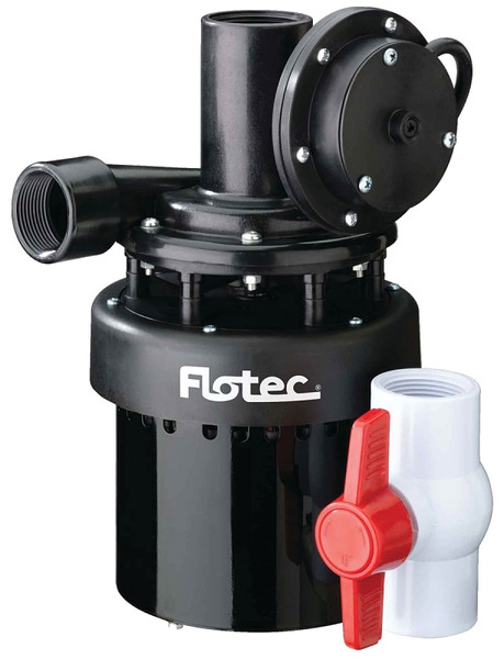Flotec FPUS1860A Automatic Utility Sink Pump, 1-Phase, 2.2 A, 115 V, 0.33 hp, 1-1/4 in Outlet, 31 gpm, Thermoplastic [SKU: ORG4037529]