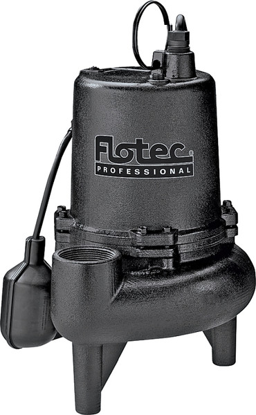 Flotec Professional Series E75STVT Sewage Pump, 1-Phase, 9 A, 115 V, 0.75 hp, 2 in Outlet, 24 ft Max Head, 170 gpm [SKU: ORG8840910]