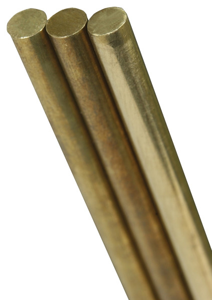 K & S 1163 Decorative Metal Rod, 5/32 in Dia, 36 in L, 260 Brass, 260 Grade [SKU: ORG9059809]