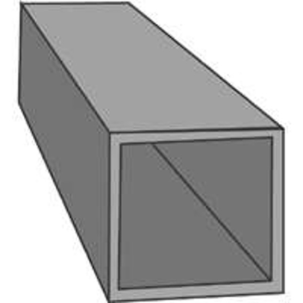 K & S 8154 Decorative Metal Tube, Square, 12 in L, 7/32 in W, 0.014 in Wall, Brass [SKU: ORG5501549]