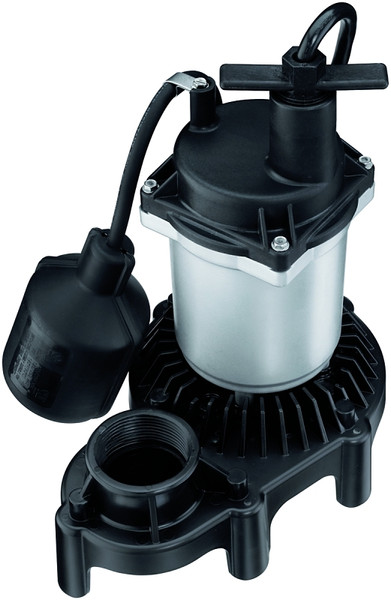 Simer 2163 Sump Pump, 1-Phase, 3.9 A, 115 V, 0.33 hp, 1-1/2 in Outlet, 22 ft Max Head, 660 gph, Thermoplastic [SKU: ORG6133623]