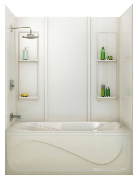 MAAX Elan Series 101343-000-001 Bathtub Wall Kit, 31-3/4 in L, 60-1/2 in W, 59 in H, Acrylic, Glue Up Installation [SKU: ORG0529339]