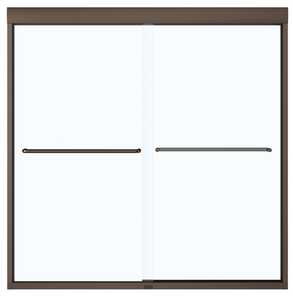 MAAX Aura 135661-900-172 Bathtub Door, Semi Frame, Clear Glass, Bypass/Sliding Door, 1/4 in Glass [SKU: ORG3312006]